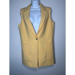 WHITE HOUSE BLACK MARKET Butter Yellow Vest Size 6